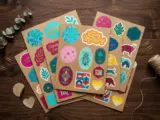 Custom kraft paper sticker sheets with full-color printed designs - Sticker Sheet Printing