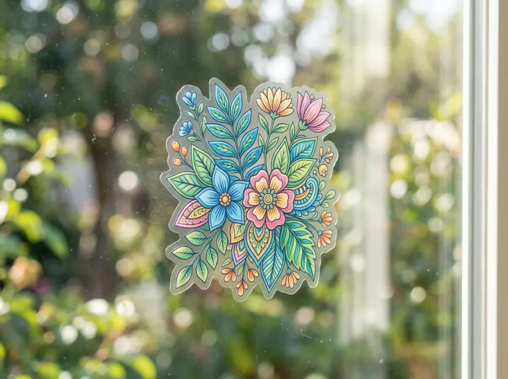 Transparent sticker sheet with precision kiss-cut finish for easy individual sticker peeling - Sticker Sheet Printing