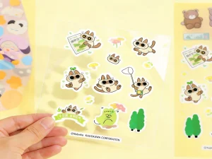 Custom clear sticker sheets with colorful artwork on see-through vinyl material - Sticker Sheet Printing